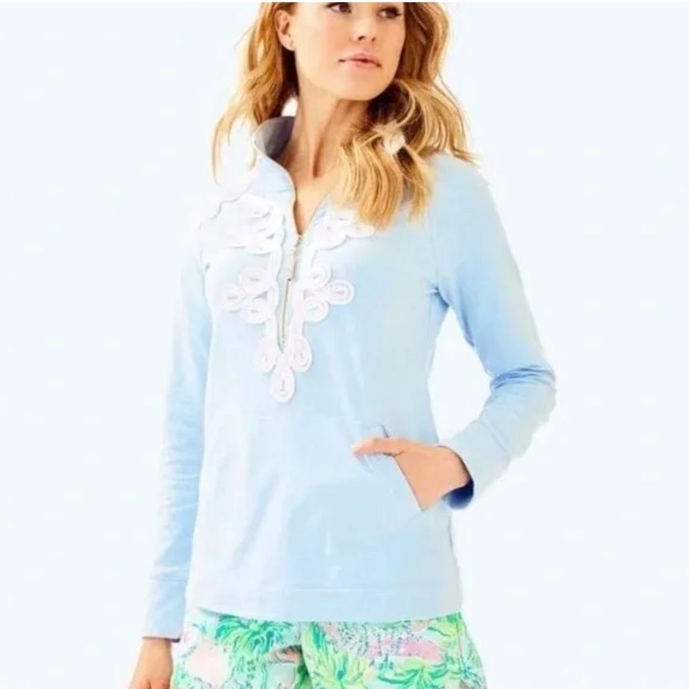 Lilly Pulitzer SKIPPER POPOVER Crew Blue medium